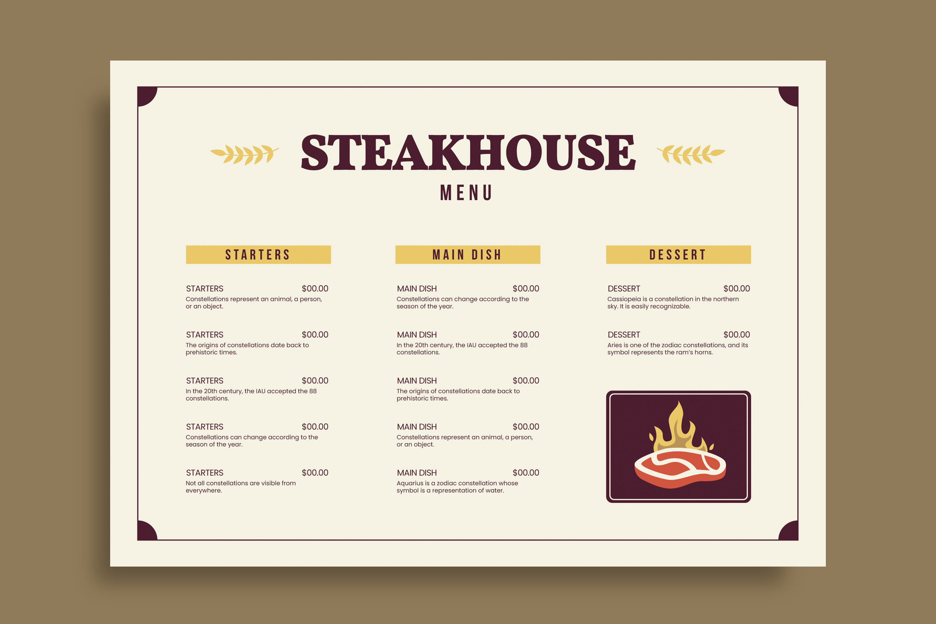 a la carte menu meaning