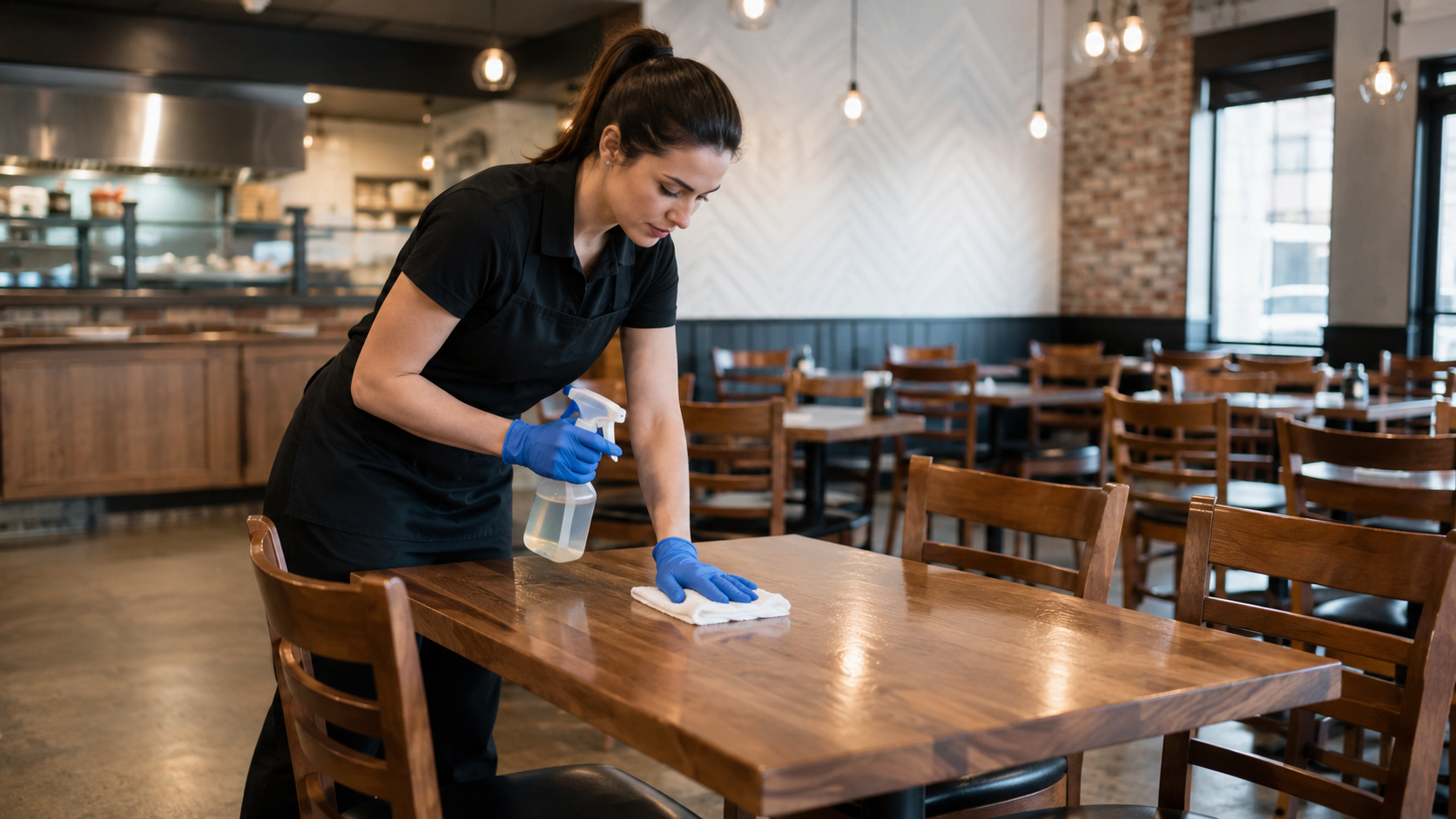 bussing tables